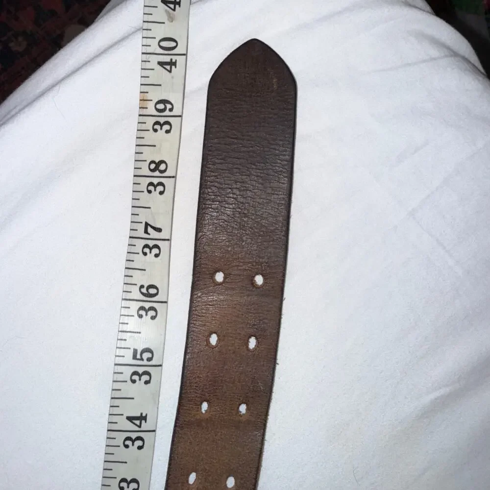 Stone Mountain Genuine Leather Brown Belt Double Prong S 30-32 Western Quality